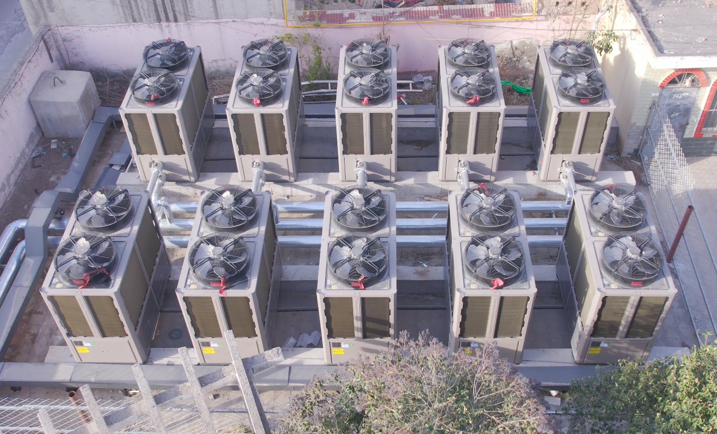 集中式鍋爐房空氣源熱泵怎么安裝 