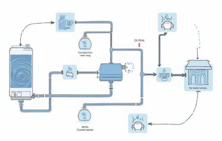 酒店空氣能熱水器循環(huán)水安裝圖 